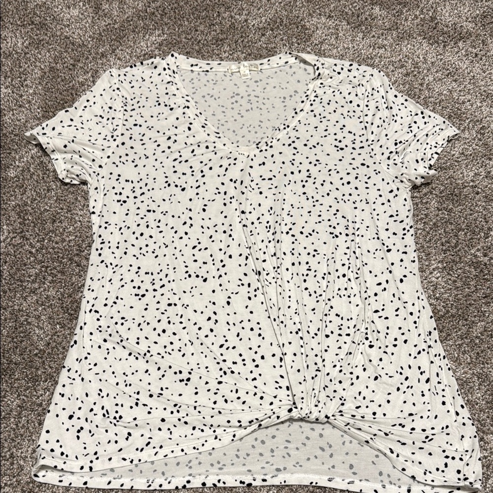 Polka Dot Twist Front Top